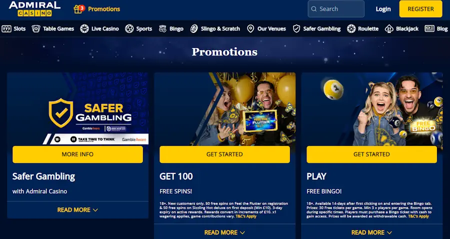 Admiral Casino bonuses