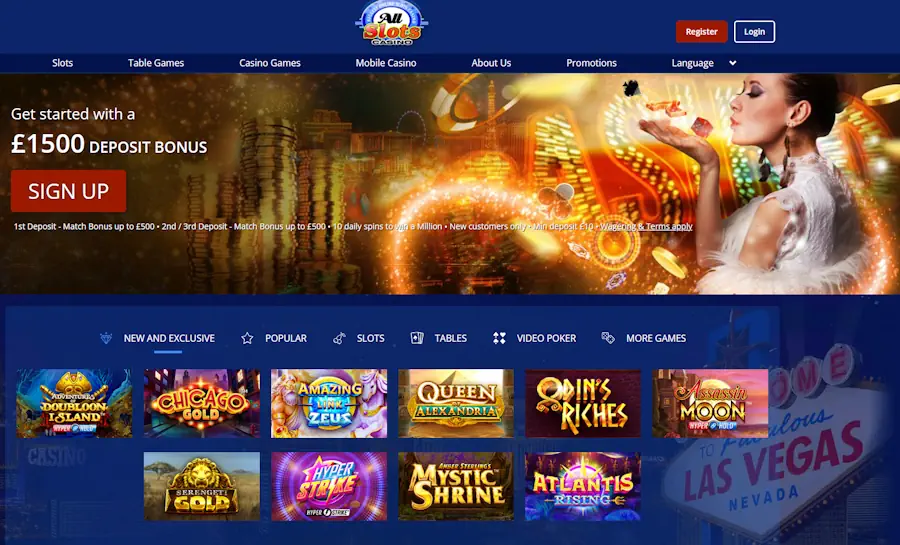 Allslots Casino games