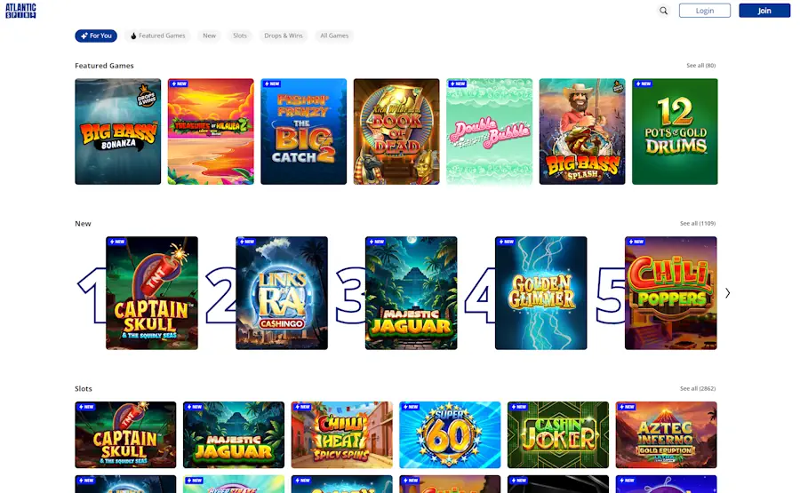 Atlantic Spins Casino slots