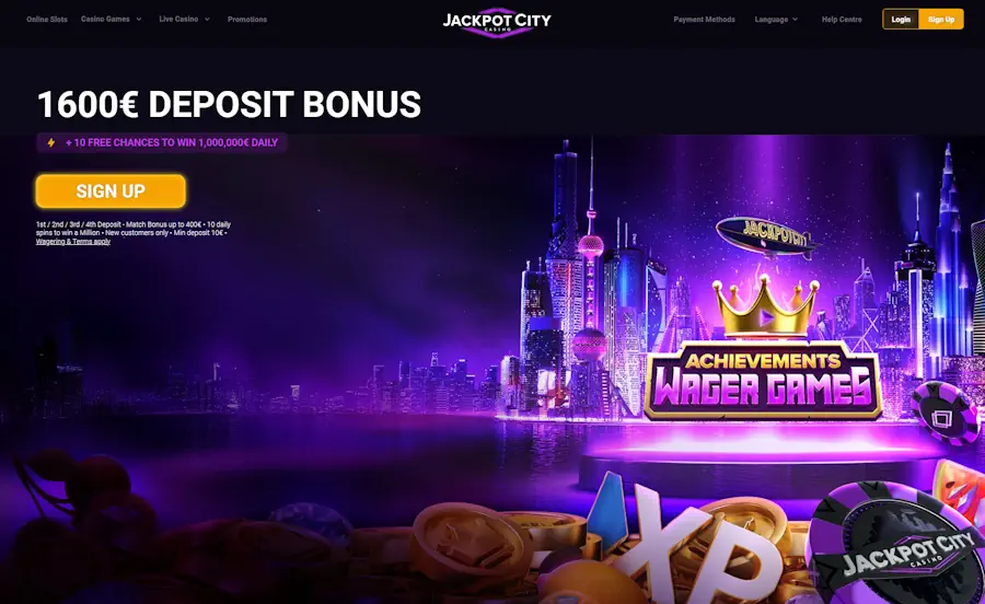 Jackpot City Casino Main Page