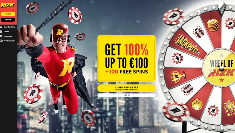 Rizk Casino main page