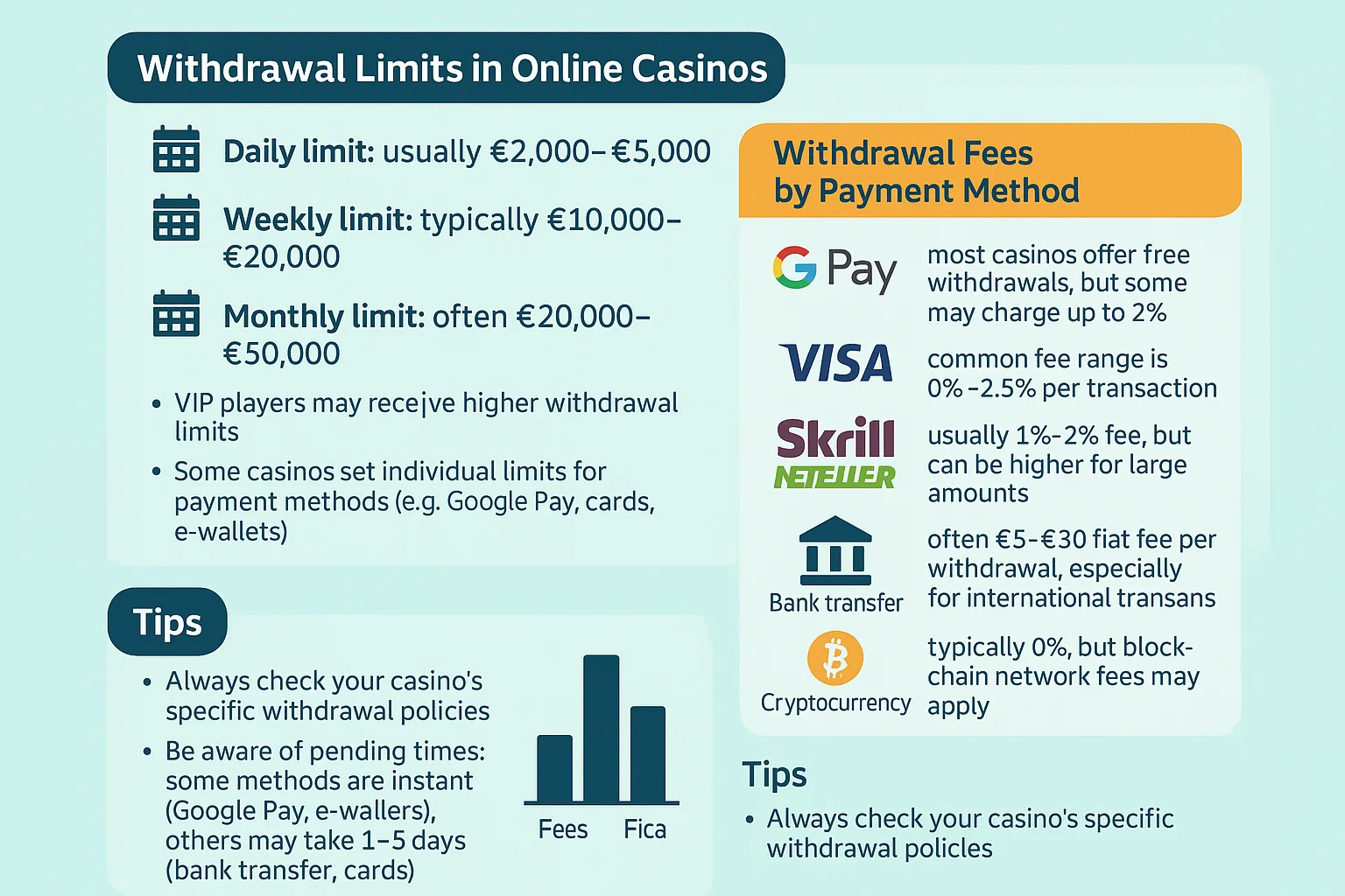 Infographic Look at Withdrawal Limits and Fees